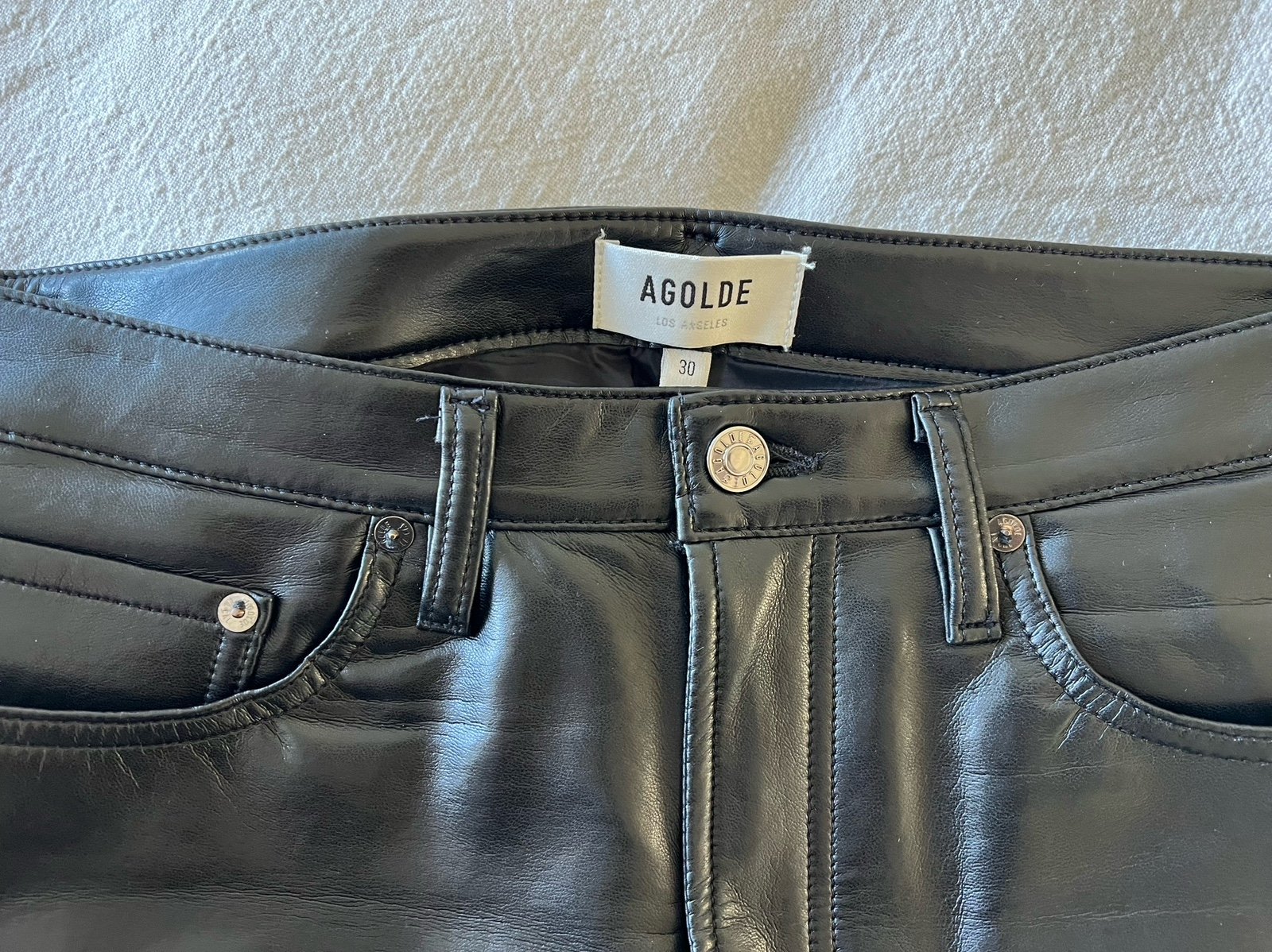 AGOLDE faux leather pants