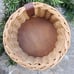 Mens Round Basket w/leather, valentines gift for men, valentines gift for him