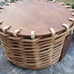 Mens Round Basket w/leather, valentines gift for men, valentines gift for him