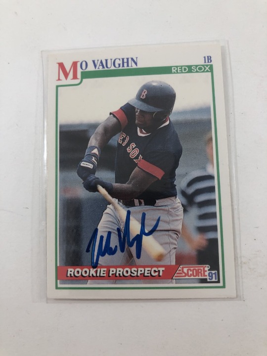 Mo Vaughn Boston Red Sox Autograph 1991 Score Rookie Prospect #750