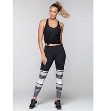Euc Lorna Jane Pipeline Core Full Length striped leggings sz extra small