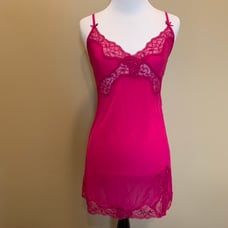 VS hot pink Valentine Lace Lingerie Slip