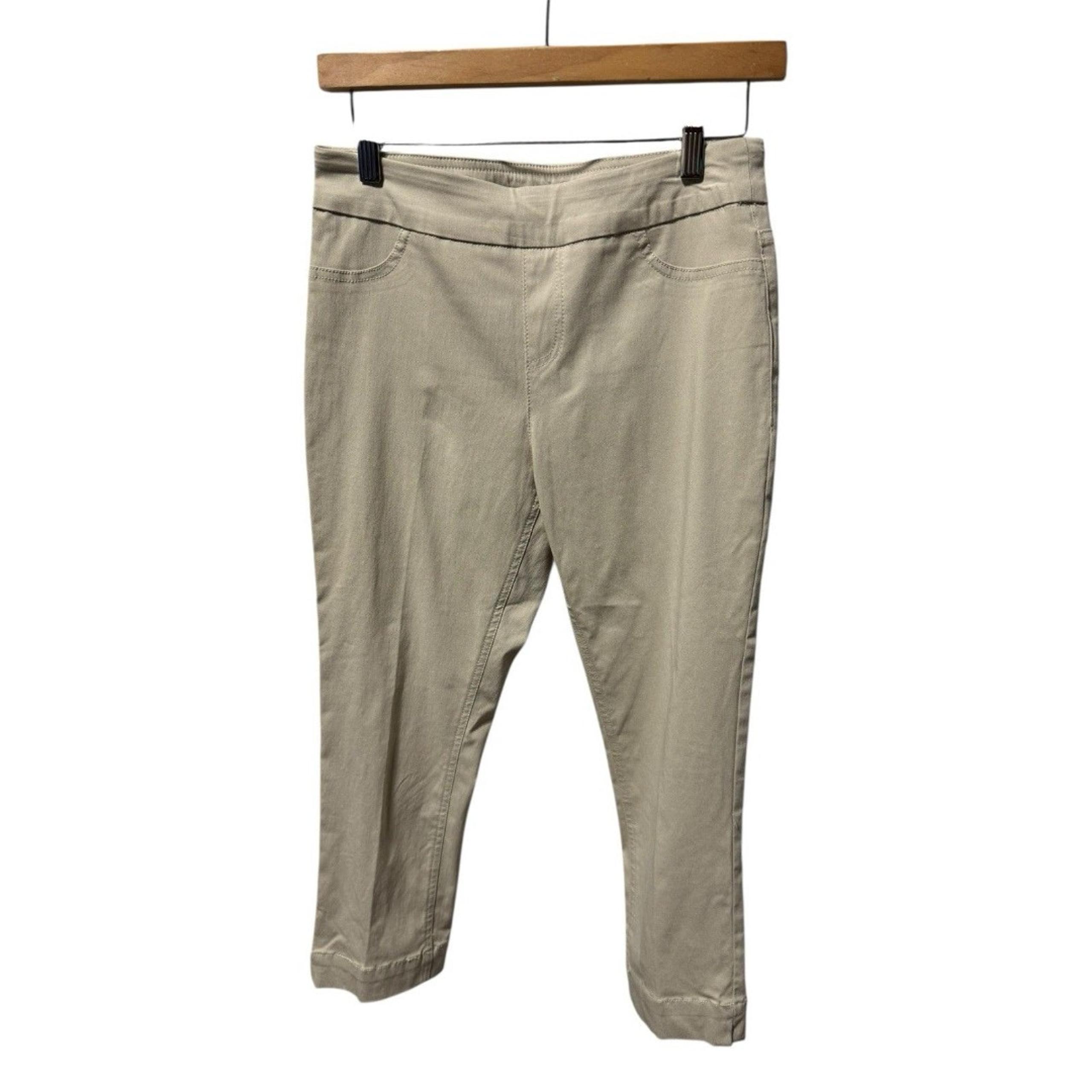 Soft Surroundings 37851 Womens Capri Pants Stretch Pull On Size SP Beige