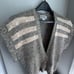 Vintage Villager Sweater / Vest - SZ M, Unique Grey & Multi-Colored Silk Blend