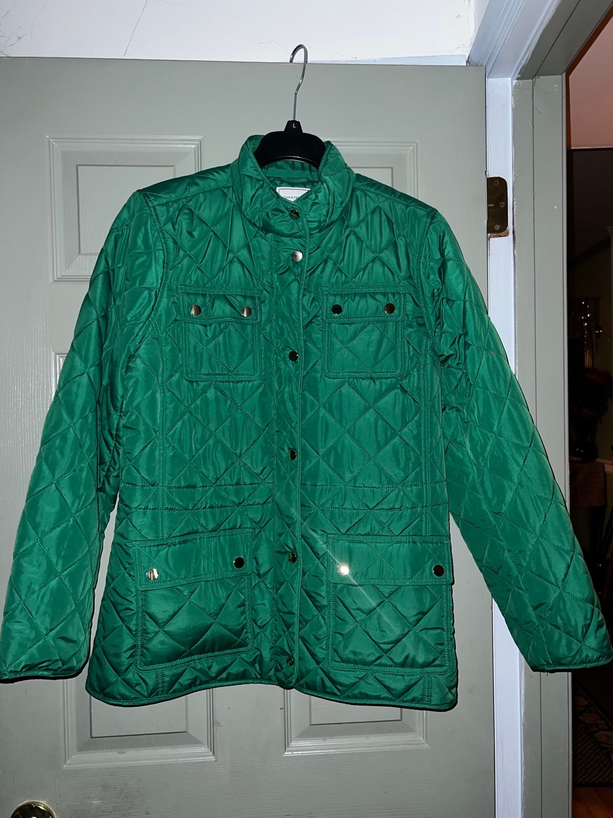 NWT Charter Club Women's Quilted Collared Jacket Size Large