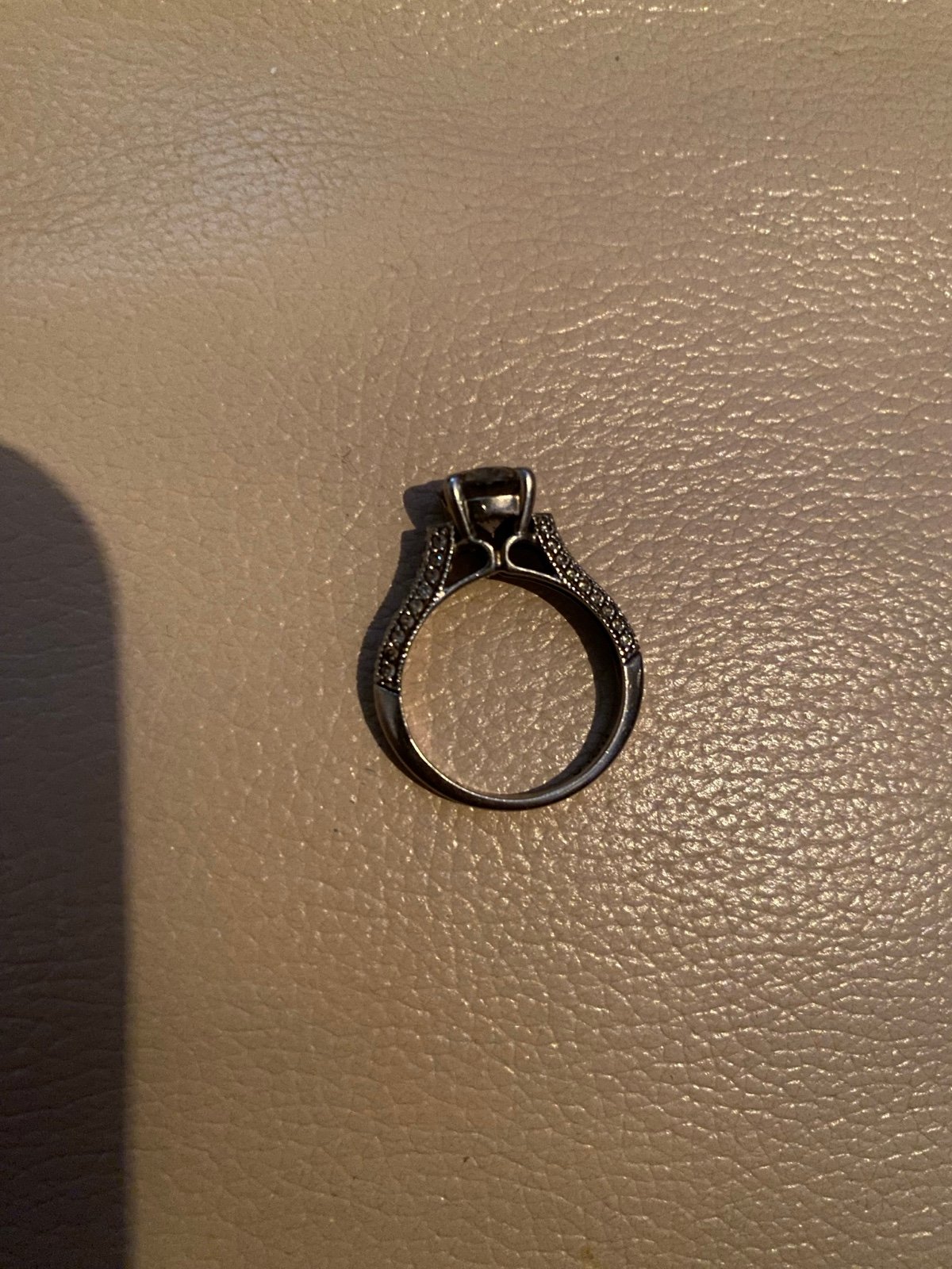 White 14k gold engagement ring with nice diamond