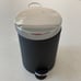 Round Cylindrical Home Office Trash Can With Soft-Close Foot Pedal Small