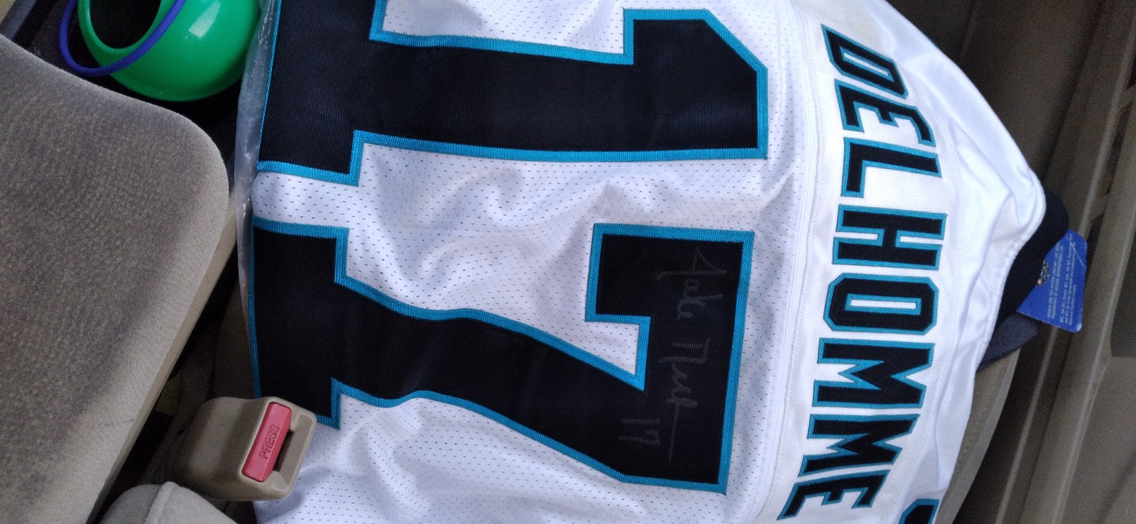 Nfl panthers jersey Jake Delhomme autographed