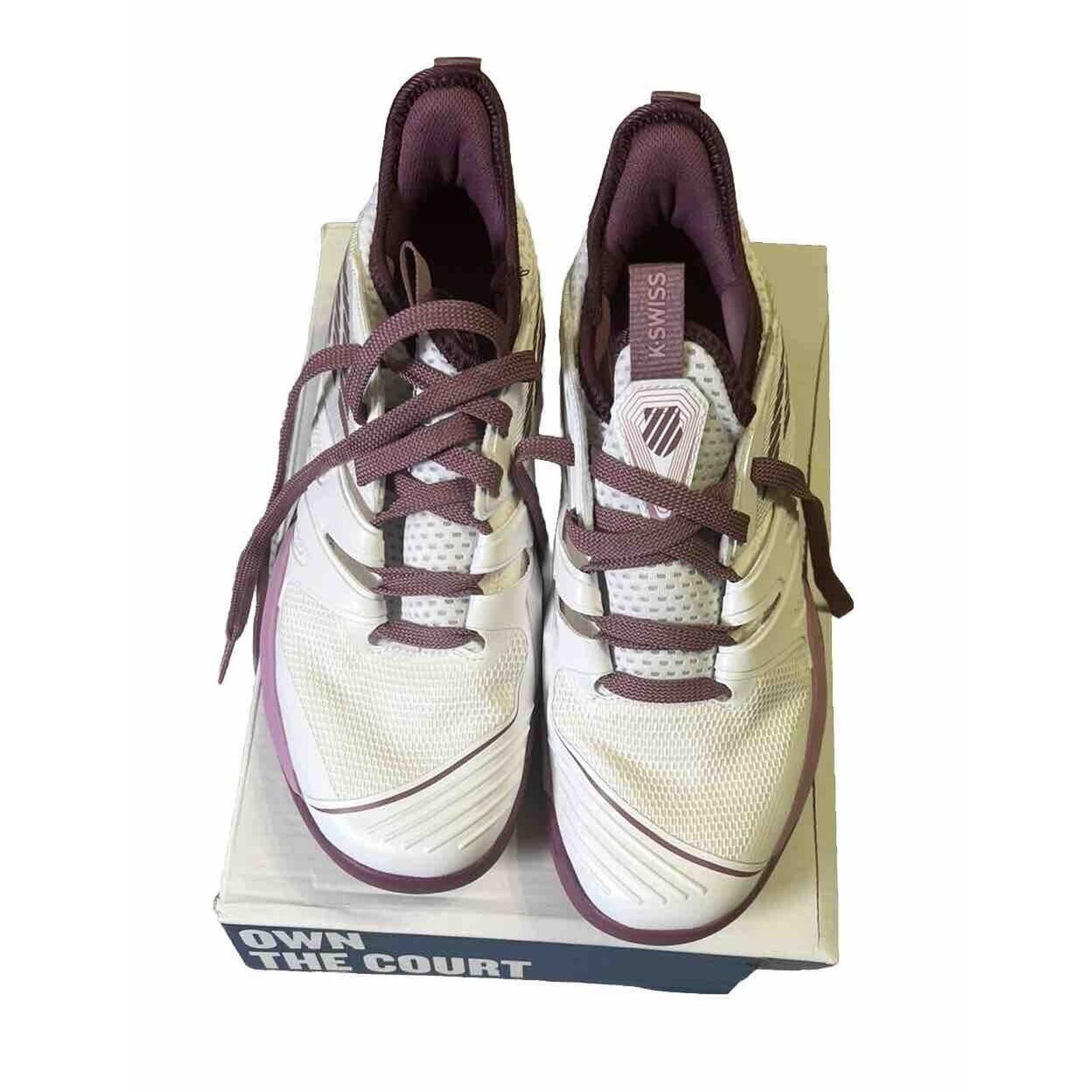 K-Swiss Women's Speed Trac Tennis Shoe White~Grape Size 8 New In Box
