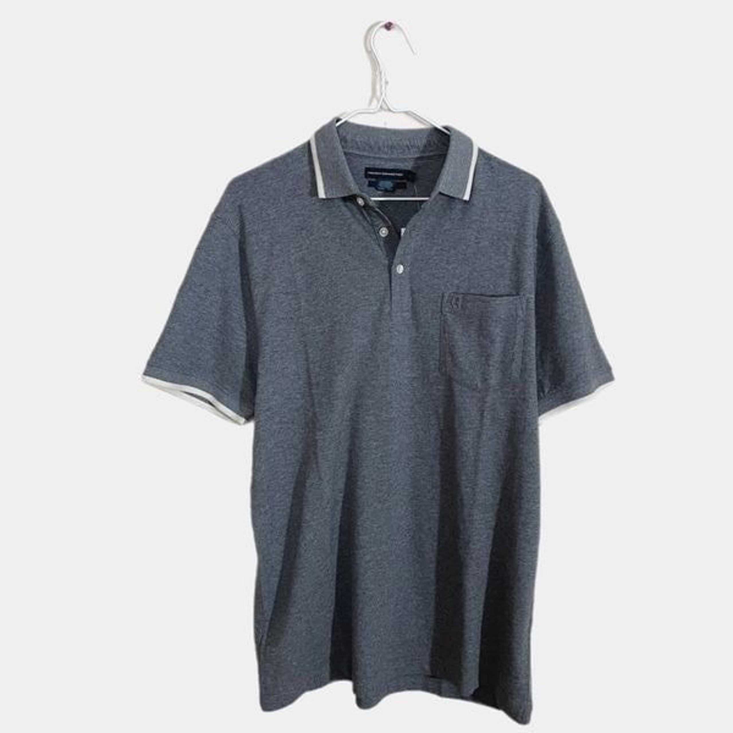 French Connection Mens Classic Pollo Shirt Large gray NWT