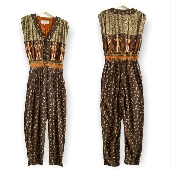 Vintage Platinum by Dorothy Schoelen Printed Jumpsuit, size 4
