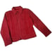 VINTAGE TERRY LEWIS CLASSIC LUXURIES RED LEATHER ZIP-UP JACKET
