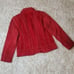 VINTAGE TERRY LEWIS CLASSIC LUXURIES RED LEATHER ZIP-UP JACKET