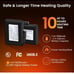 Mecmic Heated Gloves XXL Size Waterproof Battery Rechargeable Warming Gloves