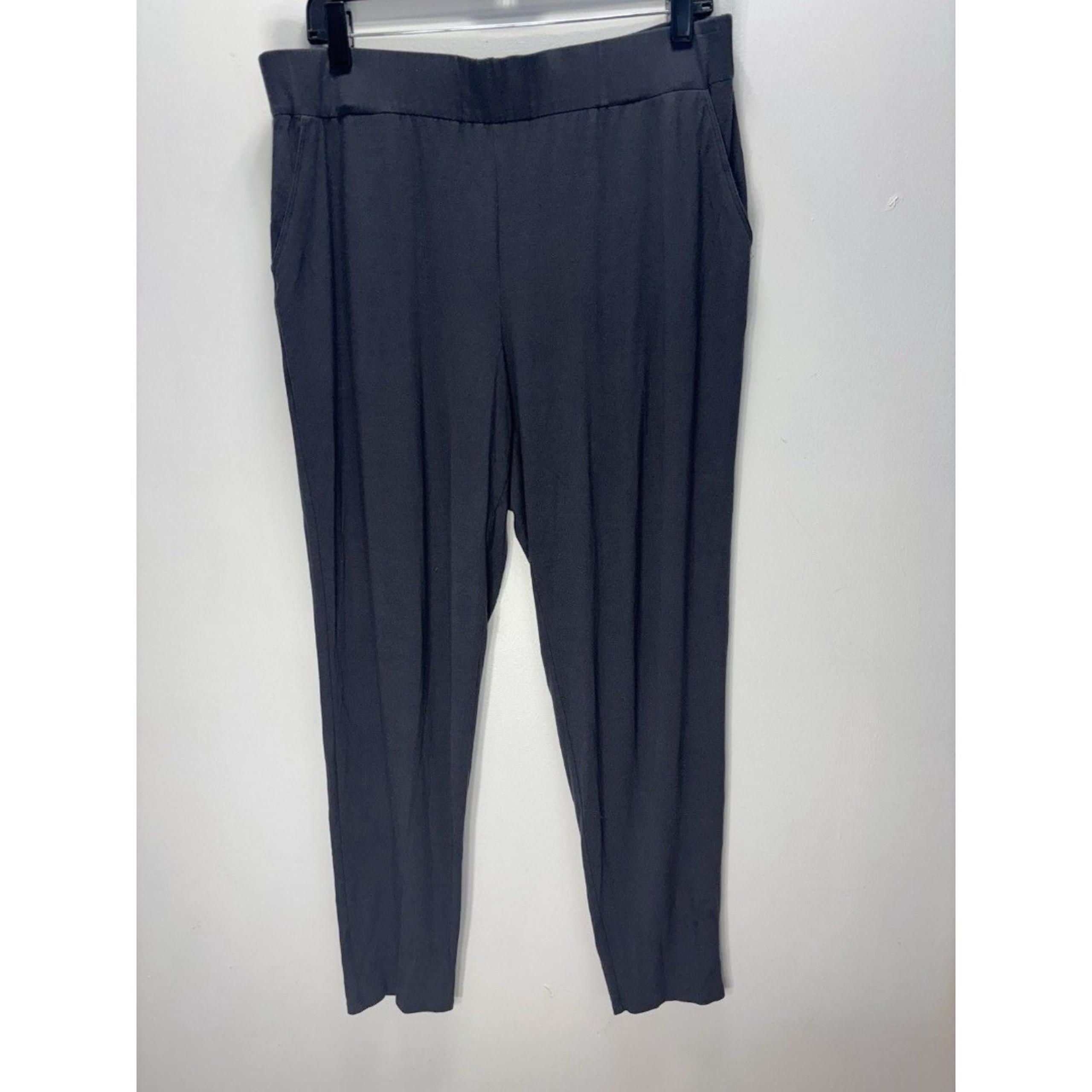 Eileen Fisher Women’s  Rayon/Lycra  Leg Ankle Pants- Pull-on / Relax Dark Gray M