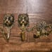 Mid-Century Brass Tiger Wall Hooks