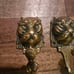 Mid-Century Brass Tiger Wall Hooks