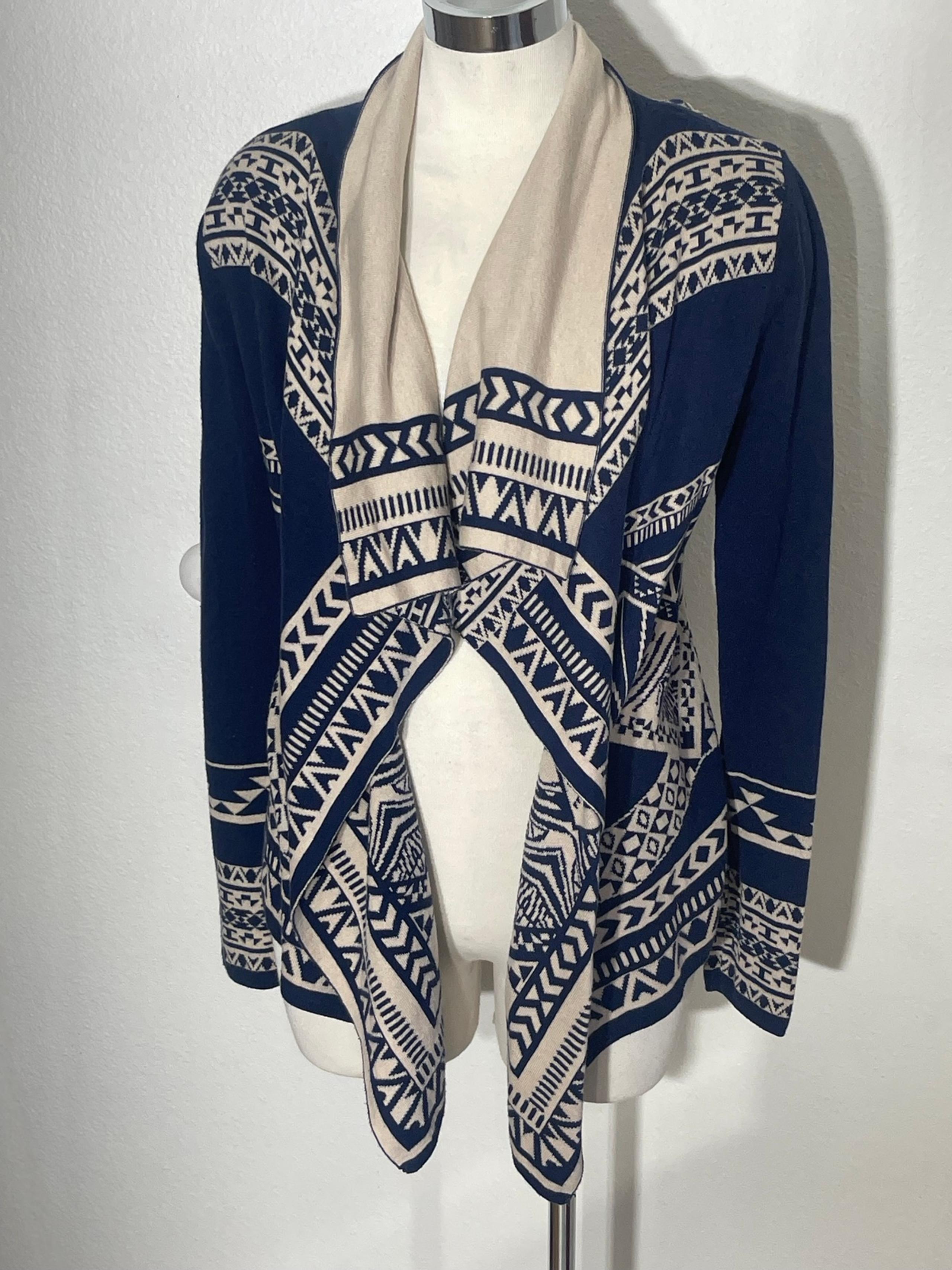 Flying tomato cardigan women’s small Aztec knit open front long sleeve tribal