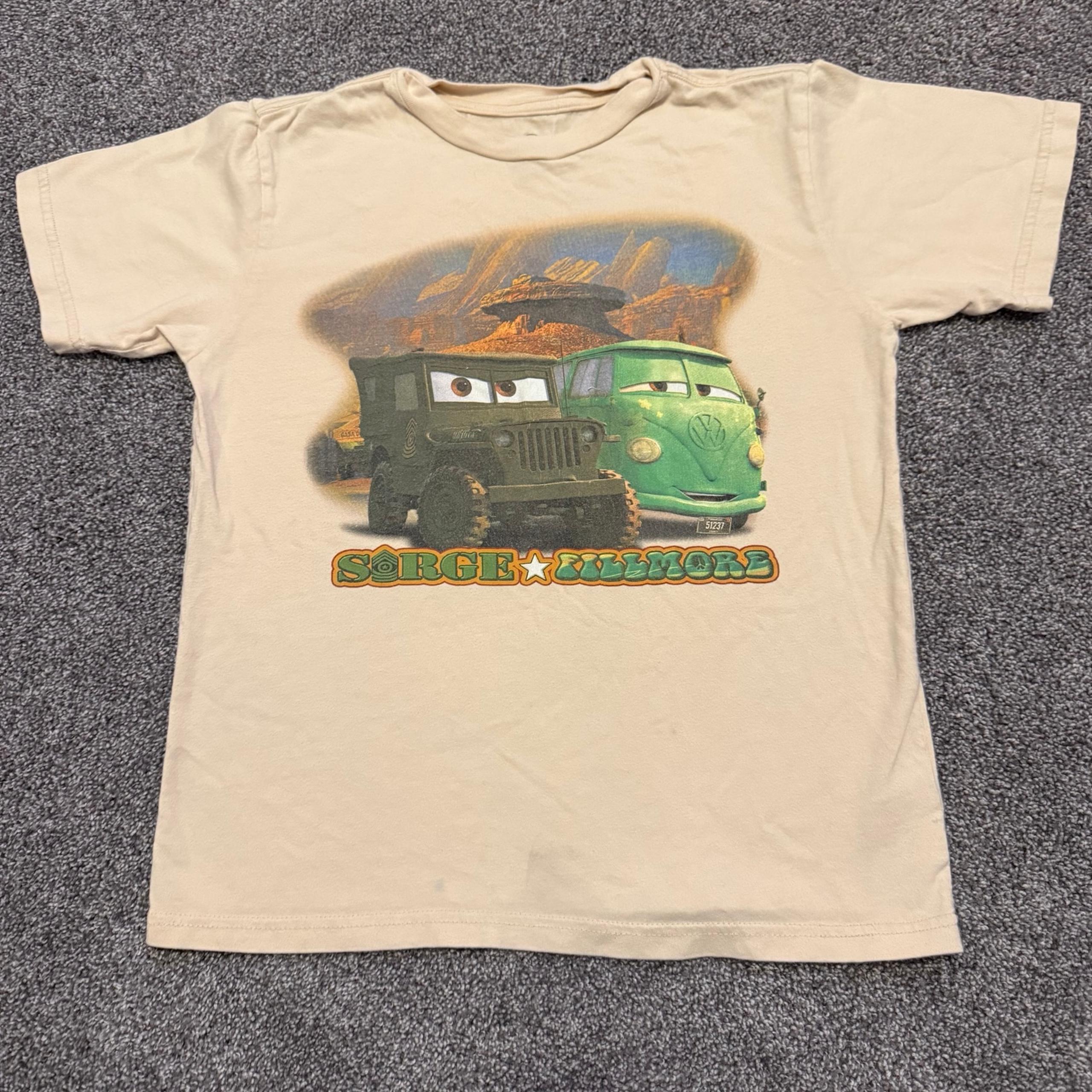 Disney Pixar Cars Sarge and Fillmore shirt size 7/8
