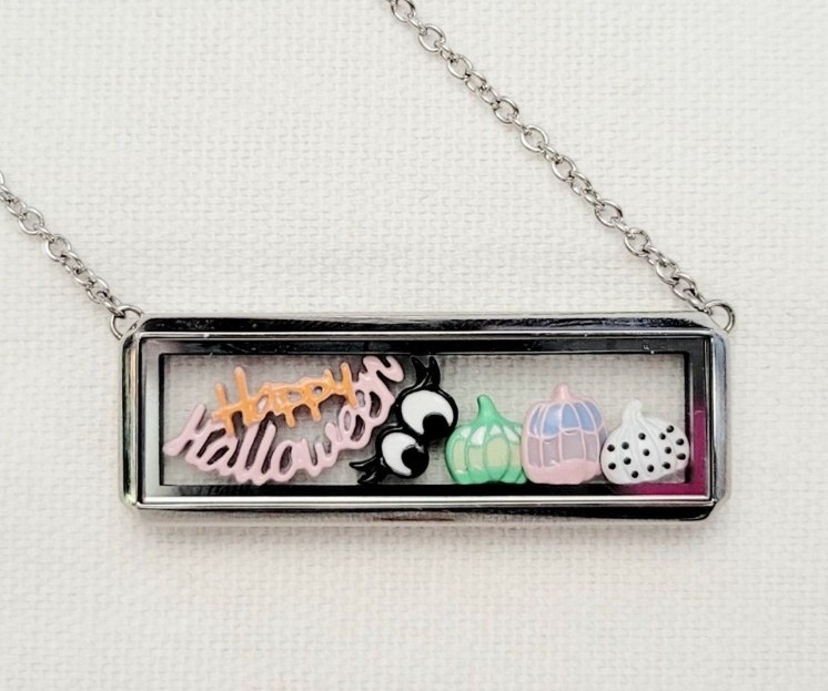 Happy Halloween Bar Locket
