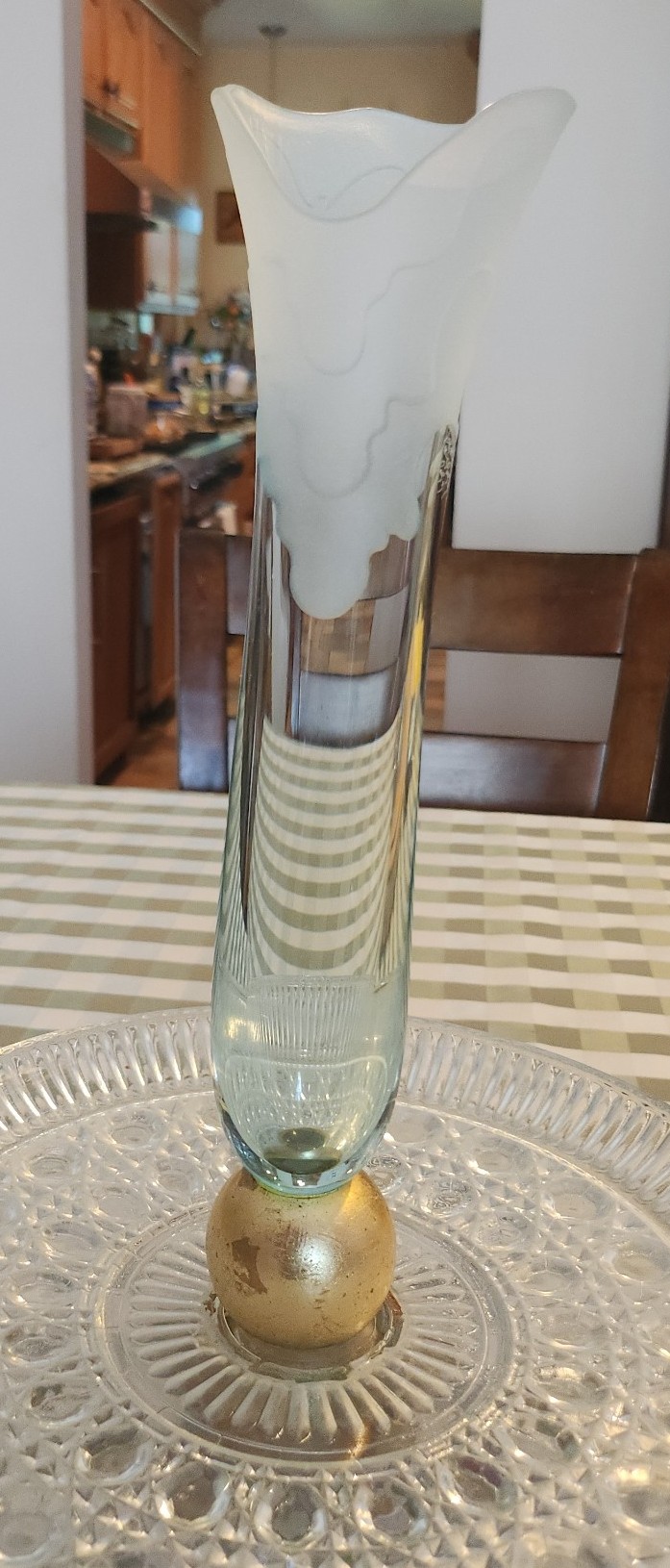 Vintage Salvatore Polizzi Glass Bud Vase