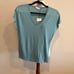 Vince Women's Stretchy Teal V-Neck Short Sleeve Blouse XSmall New with Tags