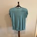 Vince Women's Stretchy Teal V-Neck Short Sleeve Blouse XSmall New with Tags