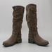 Carlos Santana Ladies 9.5 Sabina Brown Knee High Side-zip Riding Slouch Boots