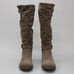 Carlos Santana Ladies 9.5 Sabina Brown Knee High Side-zip Riding Slouch Boots
