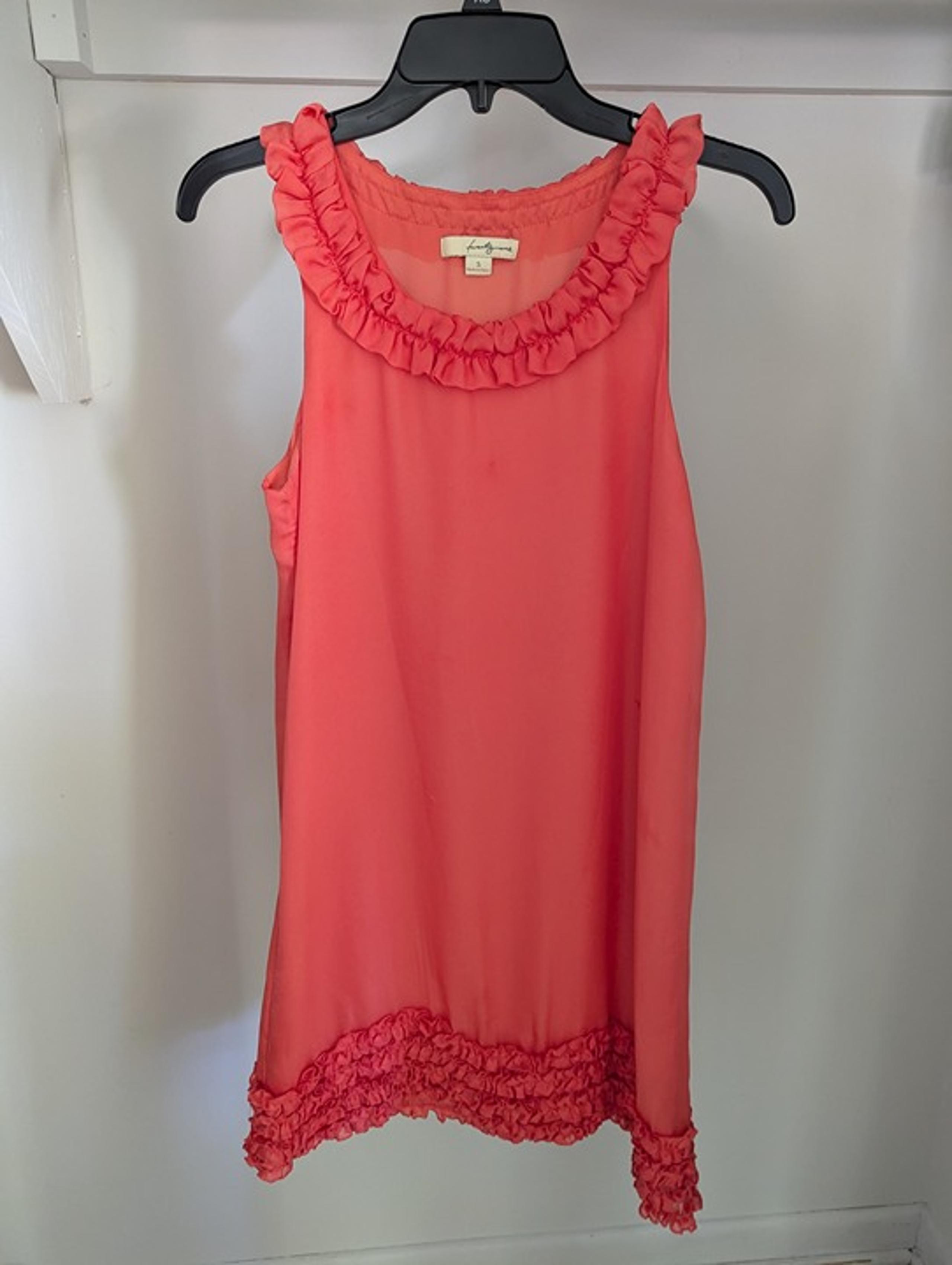Women's Forever 21 Coral/Orange Knee Length Sleeveless Dress Size S