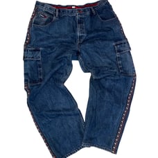RARE Y2K Tommy Hilfiger Striped Baggy Skater Jeans 44/32