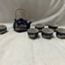 Vintage Royal Blue Hand Painted Collectable Japanese Teapot Peacocks 6 cups