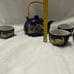 Vintage Royal Blue Hand Painted Collectable Japanese Teapot Peacocks 6 cups