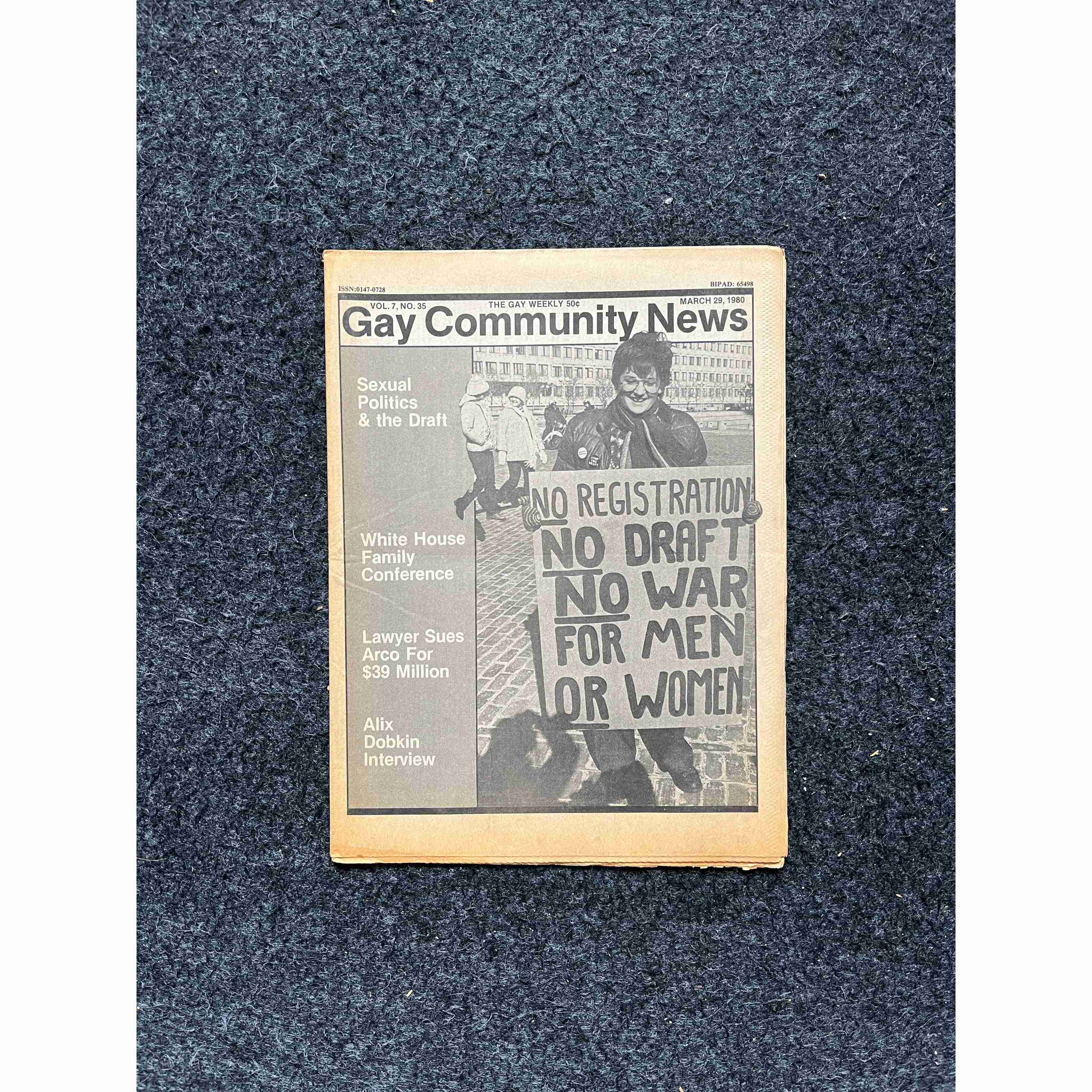 1980s LGBT Newspaper, LGBTQIA Memorabilia, Queer Gifts Artworks, Lesbian gift,