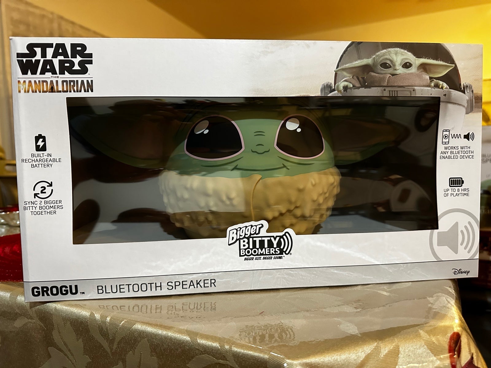 Star Wars the Mandalorian Grogu Bluetooth Speaker, Bigger Bitty Boomers.