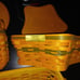 Set of 3 Longanberger hand woven baskets with lids.