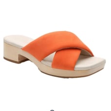 Sanctuary Block Heel Cross Strap Slides
