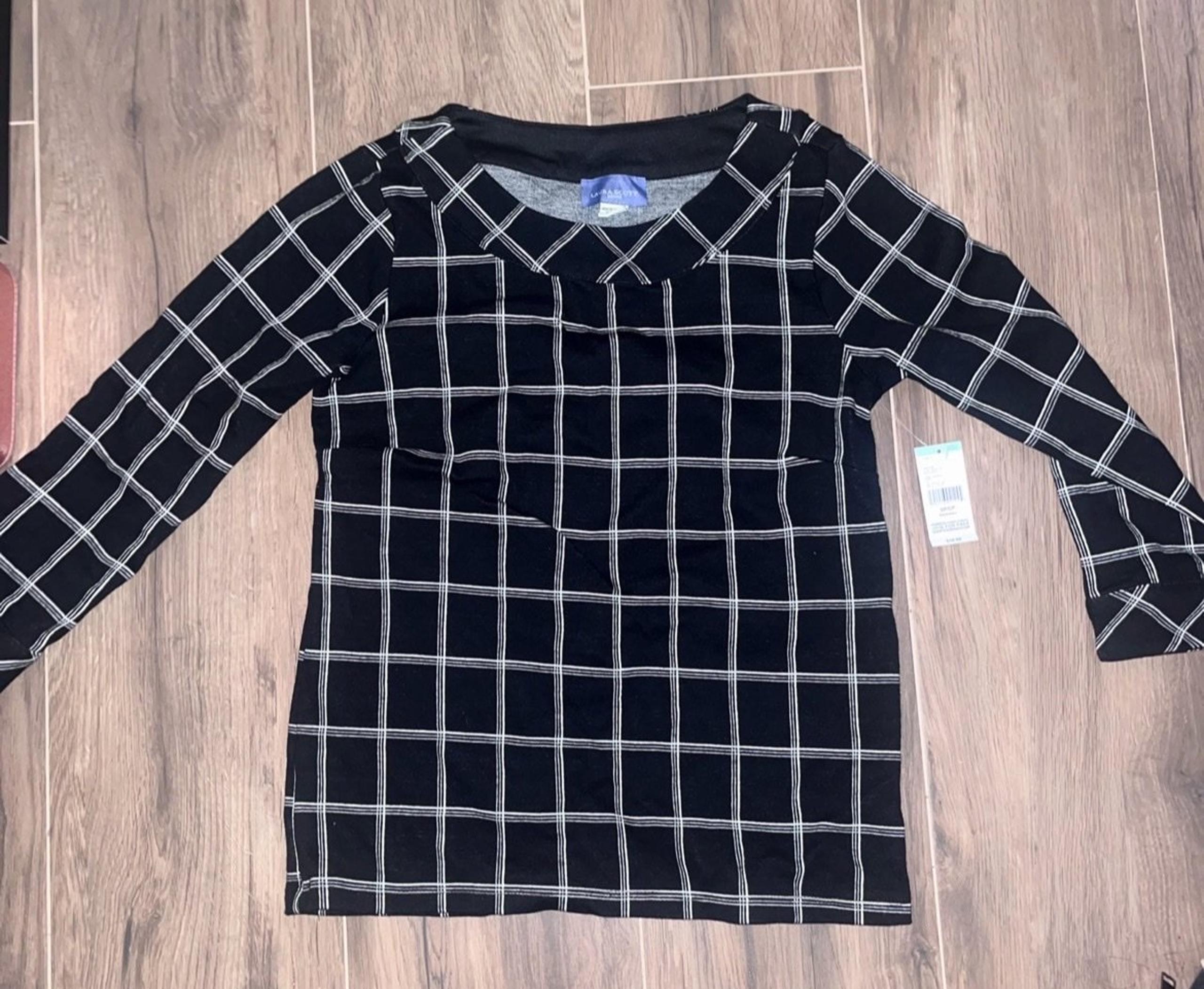 Alternative Goth Sweater Black and White Square Pattern Small