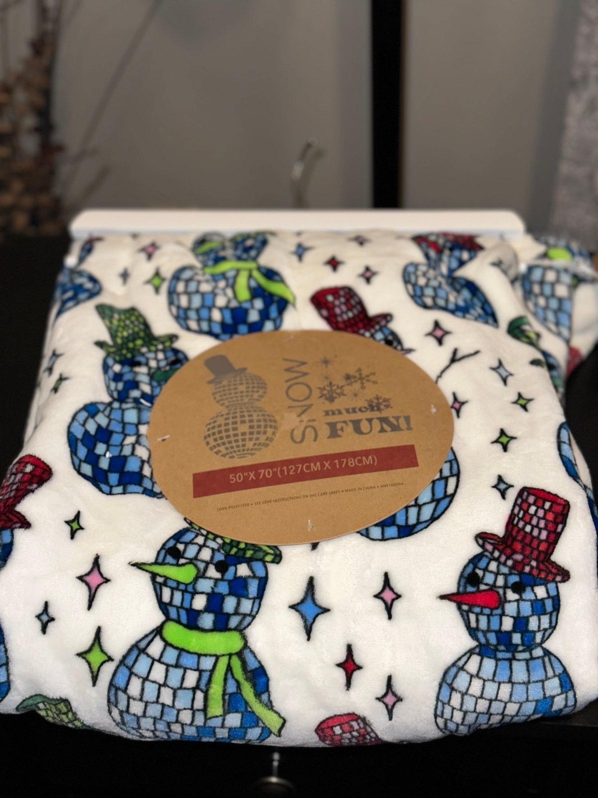 throw blanket snow man blanket 50 x 70 in
