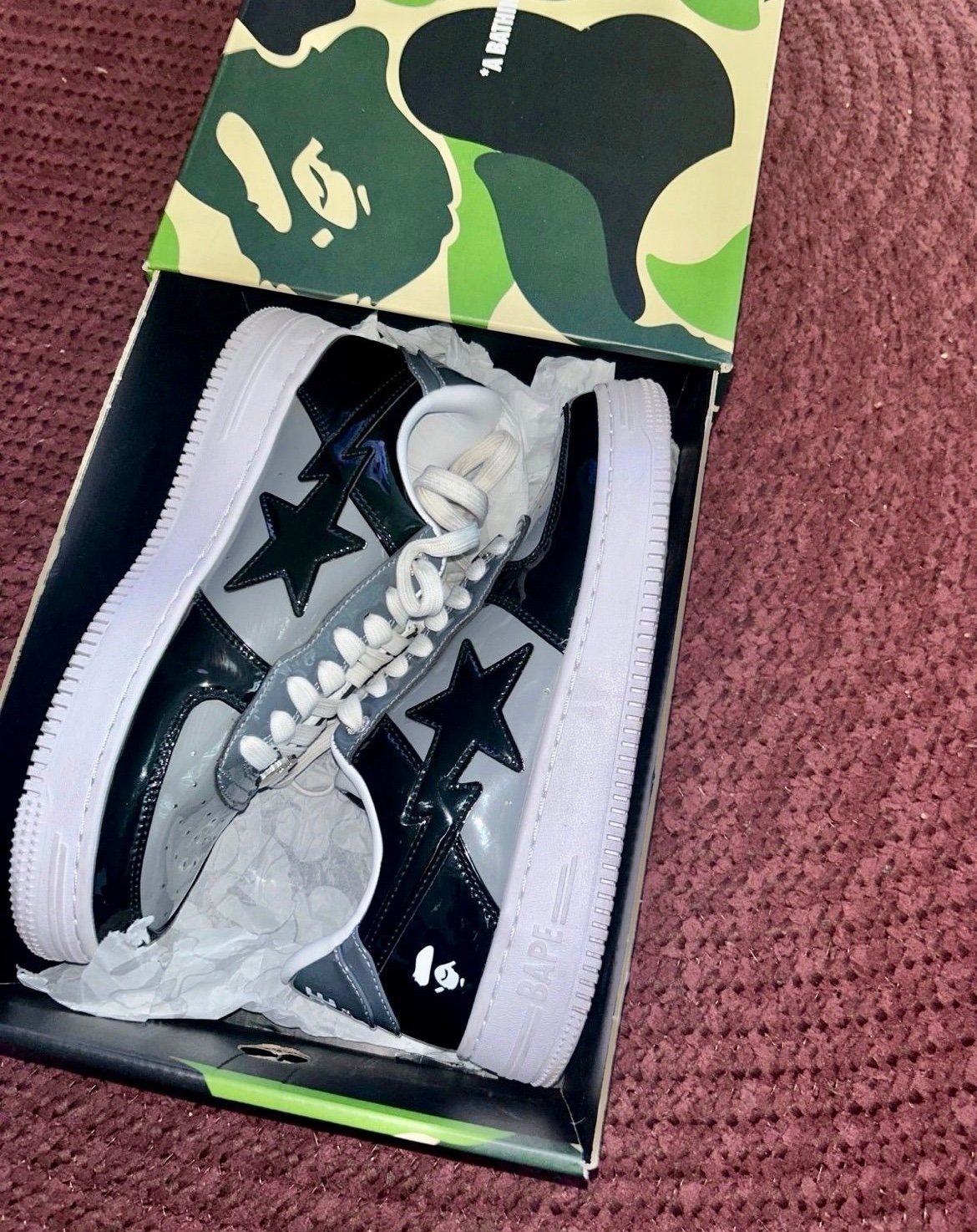 Bapesta grey and black size 8.5