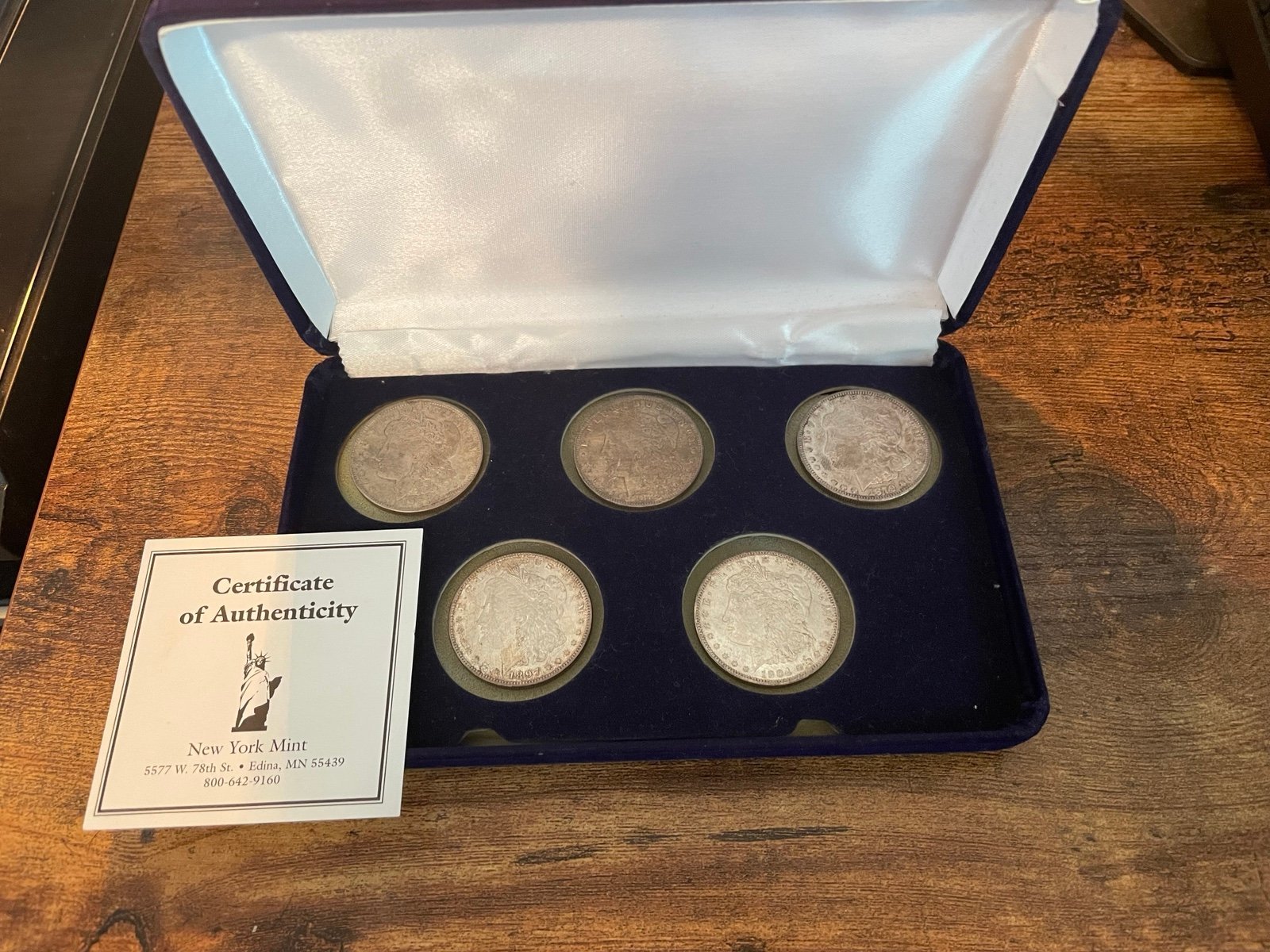 1879-1921 Morgan Silver Dollar set of 5