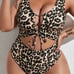 Curvy swim leopard swim suit