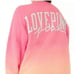 VS PINK Varsity Crew Sweatshirt Oversized pullover peach neon bubble dye Xlarge