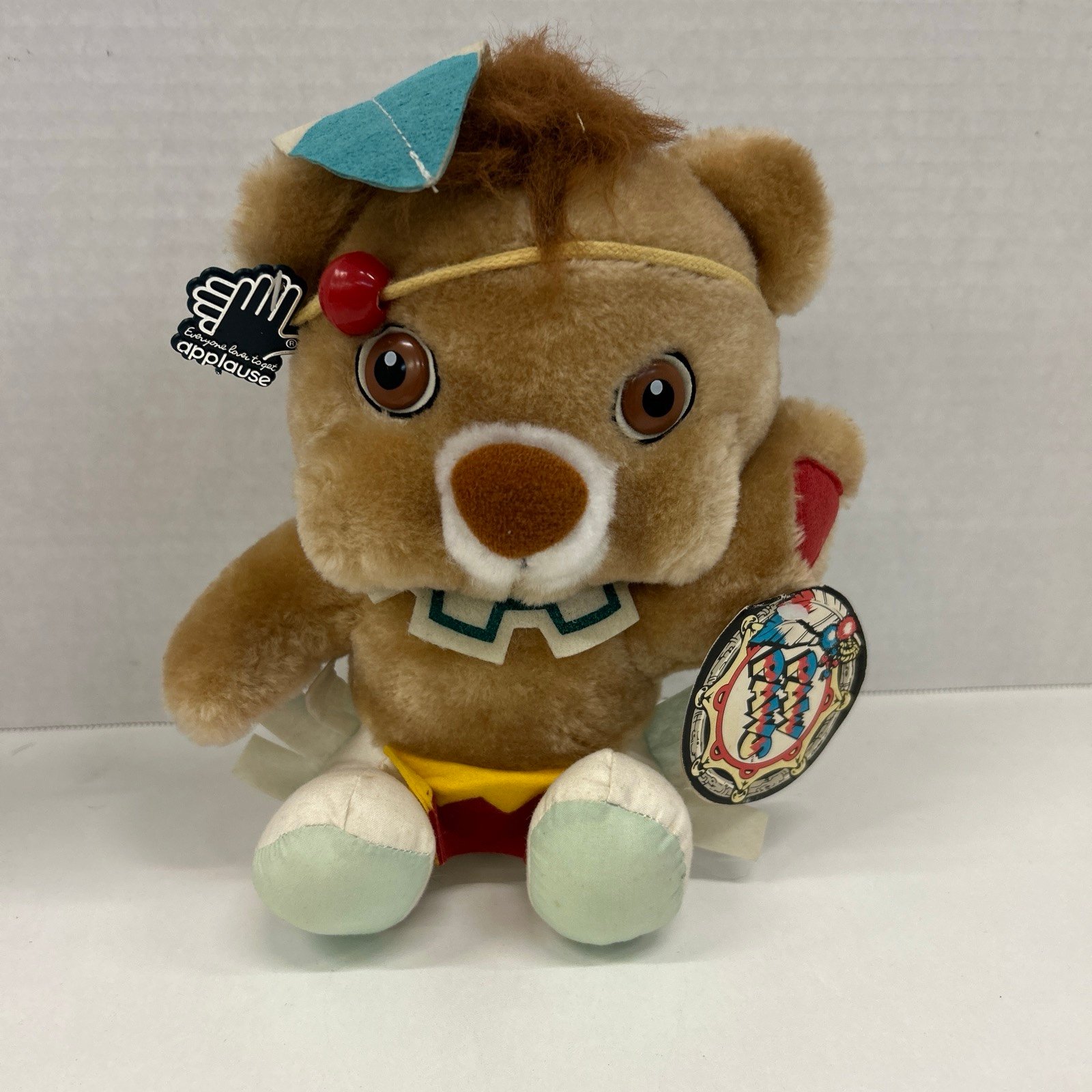 1985 APPLAUSE HANNA BARBERA PAWPAWS PLUSH BRAVE PAW INDIAN 7 TOY