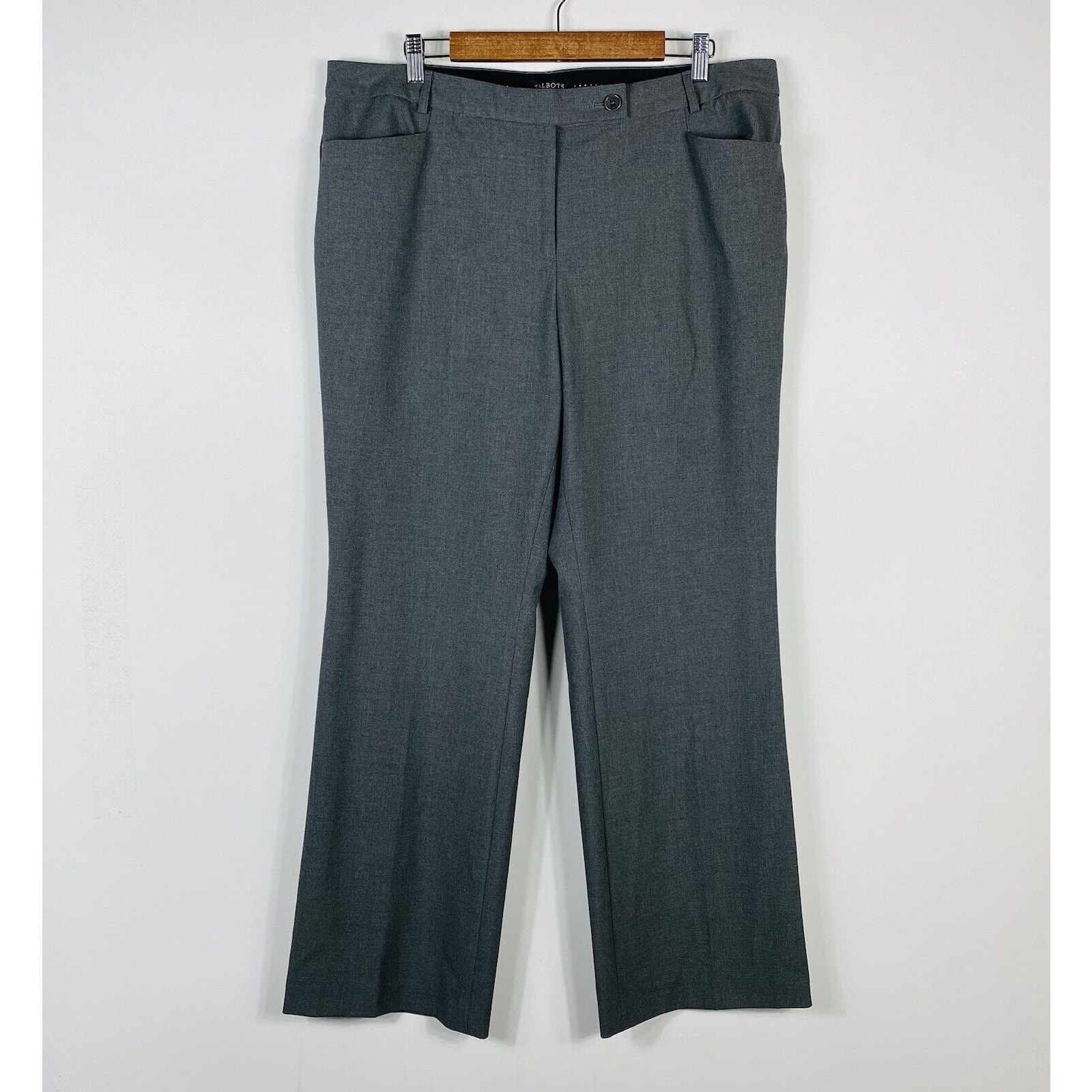 Talbots Size 16 Signature Dress Pants Gray Career Business Work