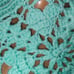 Handmade Crochet Teal Heart Bodice Halter Top