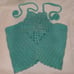 Handmade Crochet Teal Heart Bodice Halter Top