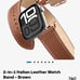Casetify 2-in-1 Italian Leather Apple Watch Band - Brown 38mm -41mm