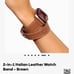 Casetify 2-in-1 Italian Leather Apple Watch Band - Brown 38mm -41mm