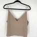 NWT EVERLANE The Washable Silk Cropped Cami top Burnt Sugar Brown Tan Size 10
